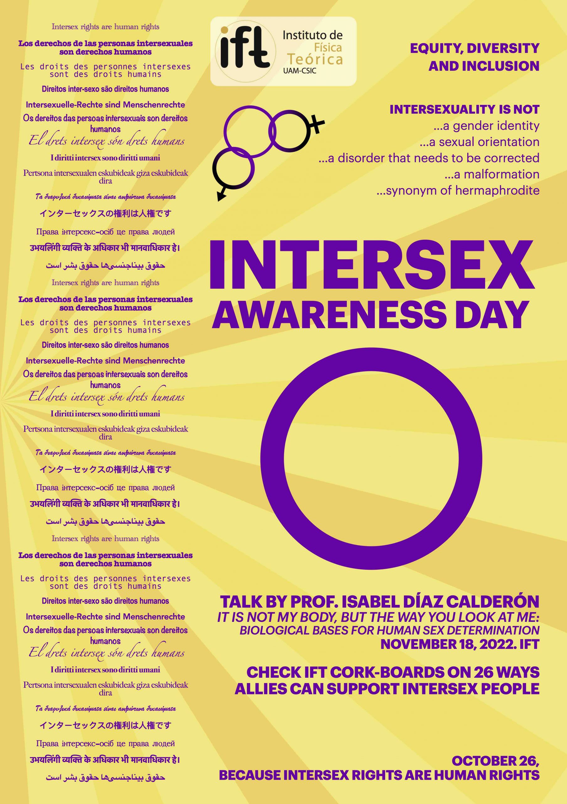 October 26th Intersex Awareness Day IFT