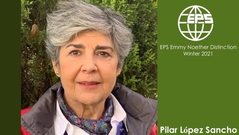 Pilar López Sancho receives the Winter 2021 EPS Emmy Noether Distinction