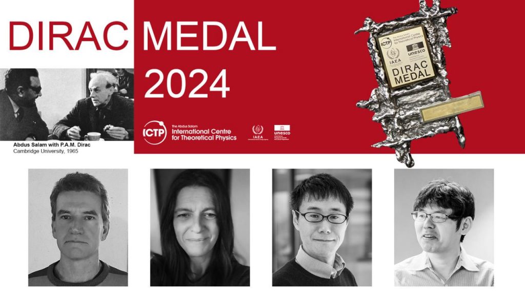 Horacio Casini, Marina Huerta, Shinsei Ryu, Tadashi Takayanagi, Dirac medallists 2024