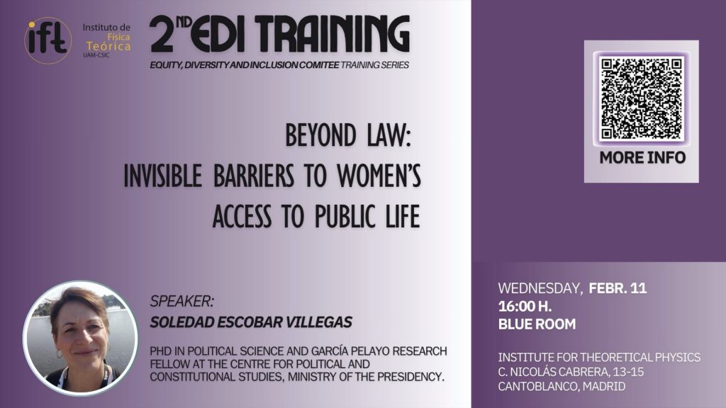 2nd EDI Training: ‘Beyond law: Invisible Barriers to Women’s Access to Public Life’