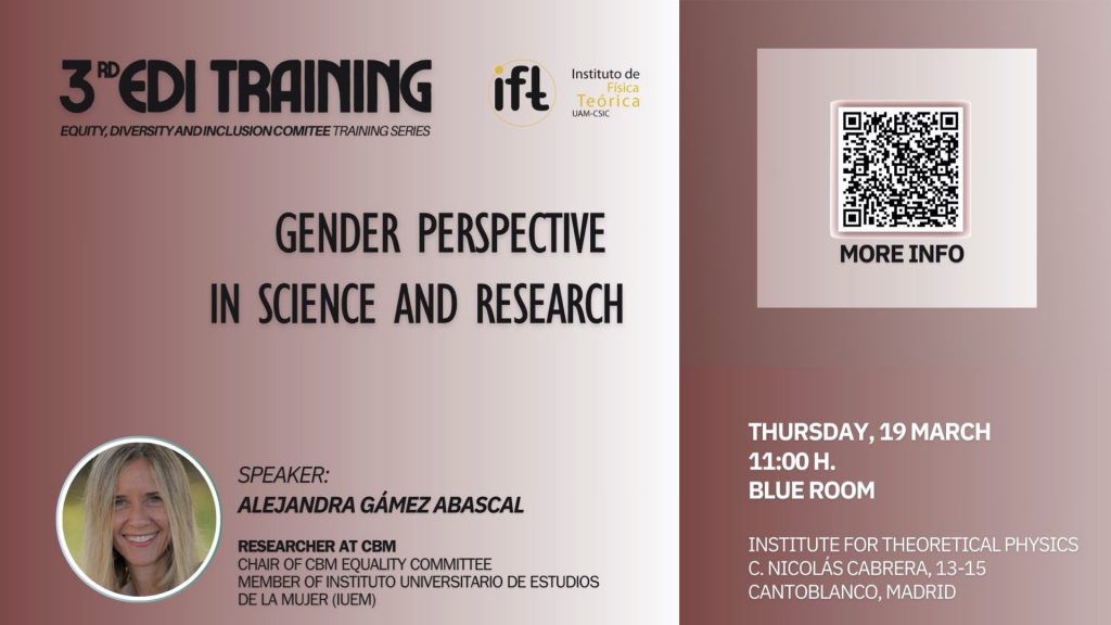 3rd EDI Training: “Gender Perspective in Science and Research”